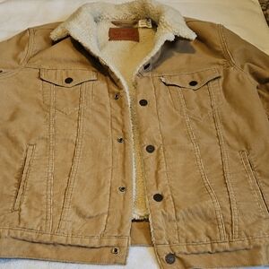 Men's Tan Sherpa-Lined Corduroy LEVI's Jacket